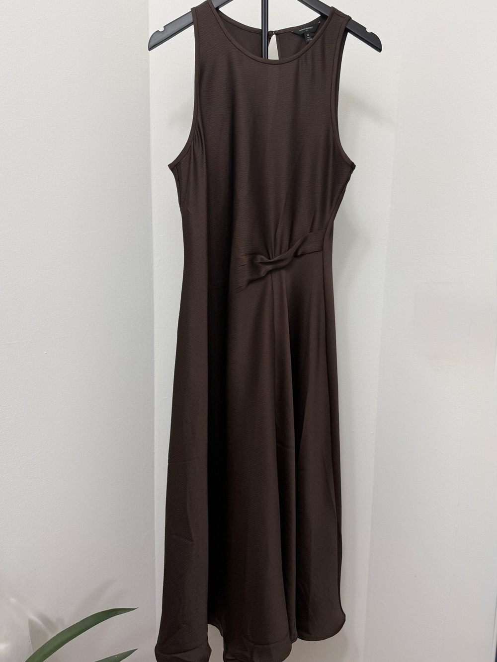 Banana Republic Sleeveless Dark Brown Midi Dress *Petite*